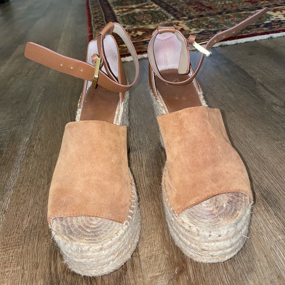 MARC FISHER BROWN ADALYN ESPADRILLE WEDGES - Picture 4 of 5